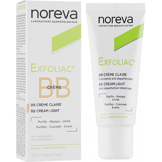 Crema BB anti-imperfectiuni Exfoliac Clair, 30 ml, Noreva