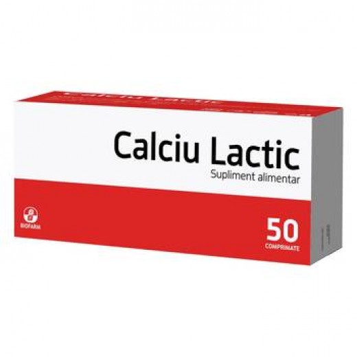 Calciu Lactic 500mg x 50 comprimate - Biofarm
