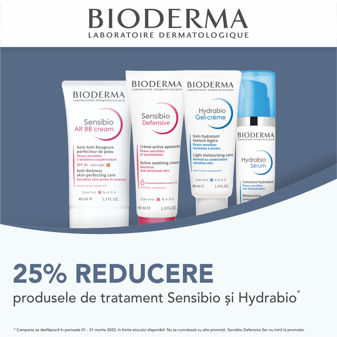 25% Sensibio si Hydrabio Bioderma