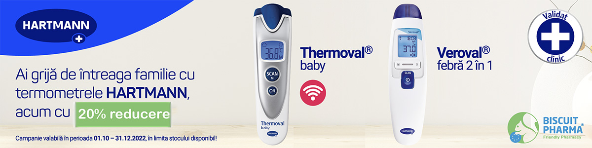 Veroval termometru 2in1 si Thermoval baby 20% reducere