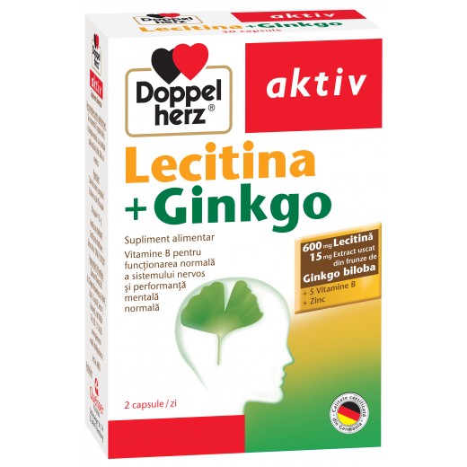 Doppel Herz Lecitina+ Gingko x 30 de capsule