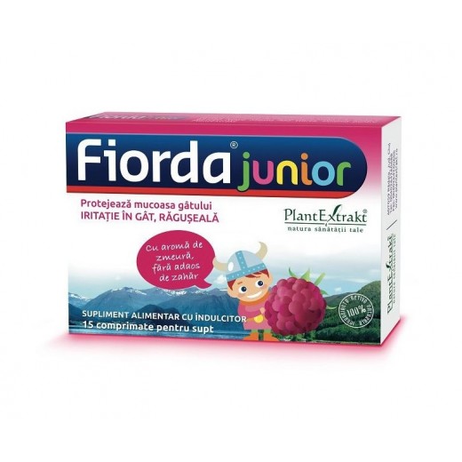 Fiorda Junior cu Aroma de Zmeura 15 comprimate - Plant Extrakt