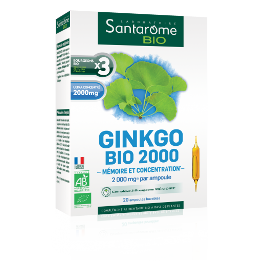 Ginkgo BIO 2000 x 20 fiole - Santarome