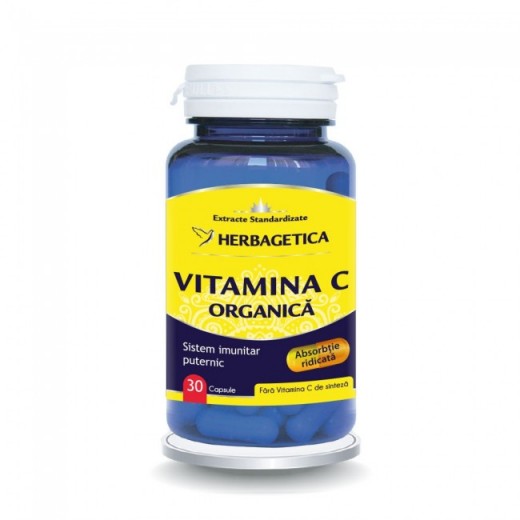 Herbagetica Vitamina C Organica 30 capsule