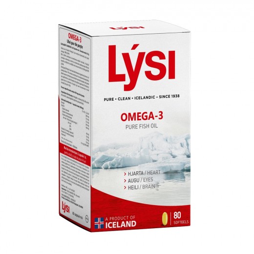 Lysi Omega 3 cu Ulei Pur de Peste 80 capsule