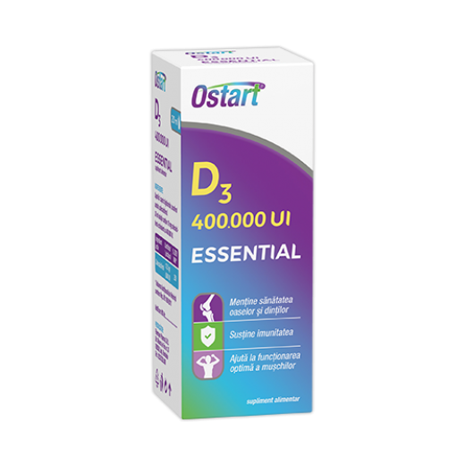 Ostart Essential D3 400000 UI picaturi 20ml