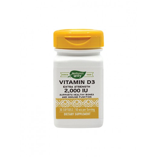 Secom Vitamin D3 2000 UI Natures Way x 30 de capsule