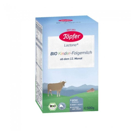 Topfer Kinder Organic Follow-on milk x 500g