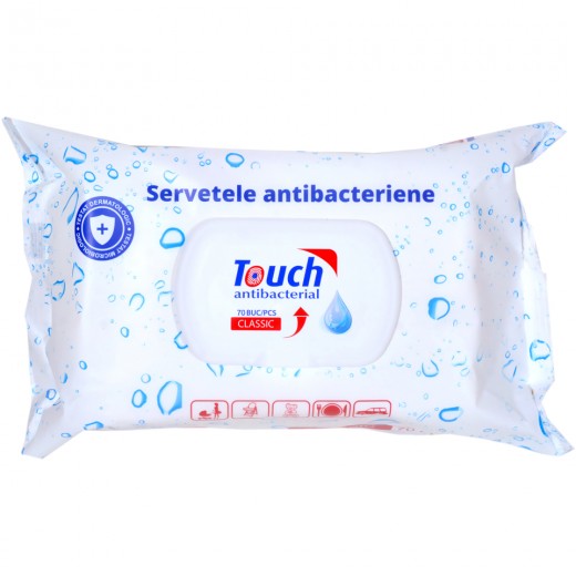 Touch Servetele Umede Antibacteriale Classic 70 bucati