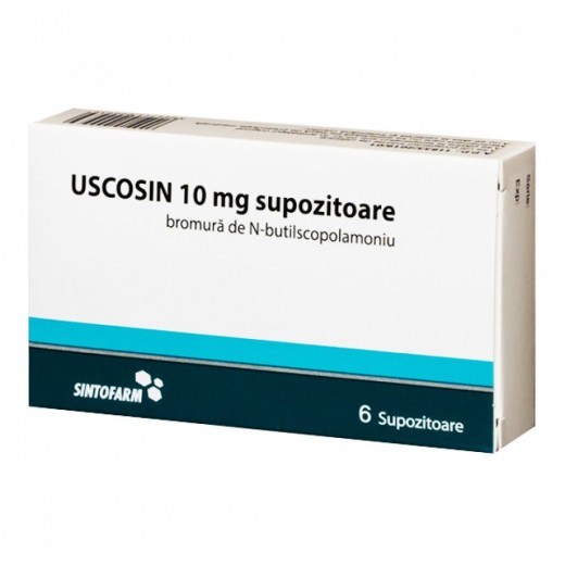 Uscosin 10mg x 6 supozitoare - Sintofarm